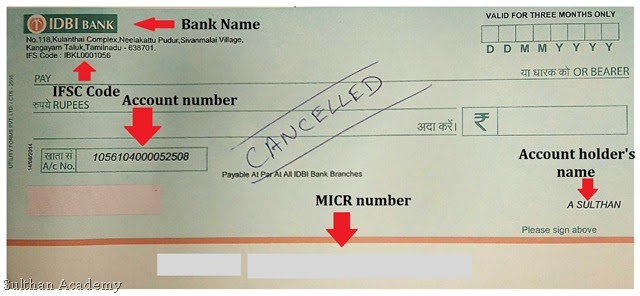 WHAT IS A CANCELLED CHEQUE? CANCELLED CHEQUE LEAF USES, SAMPLE AND IMAGES