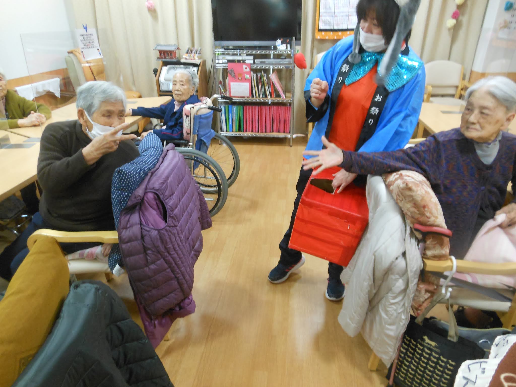 湖山医療福祉グループ 医療 介護 福祉 デイサービスえんじゅ引野 新年会 医療法人社団ひがしの会