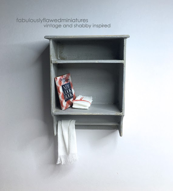 Fabulously Flawed Miniatures Vintage Style Wall Shelf...