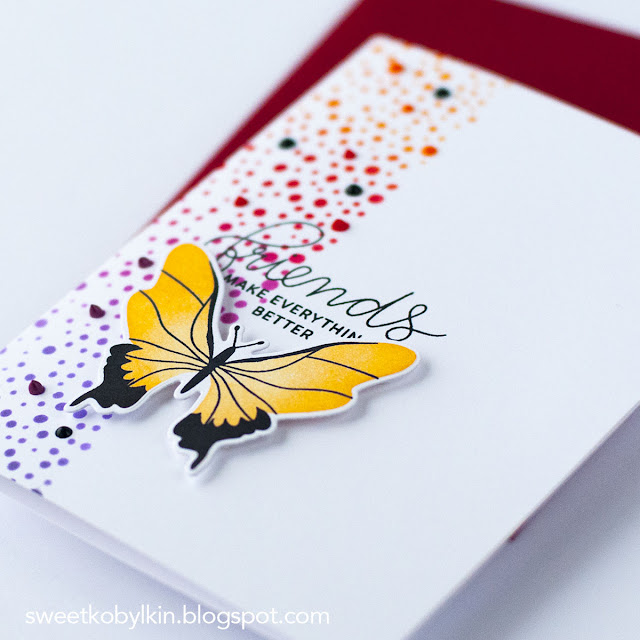 One Layer Butterfly Card