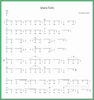 Not Angka Sitara Tullo Seputar Musik