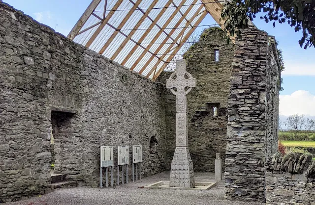 Moone High Cross near Kilkea Castle in South Kildare