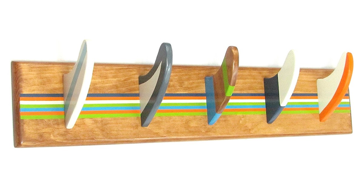 The Surfboard Fin Coat Rack