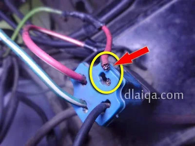 salah satu kabel pada socket relay starter putus