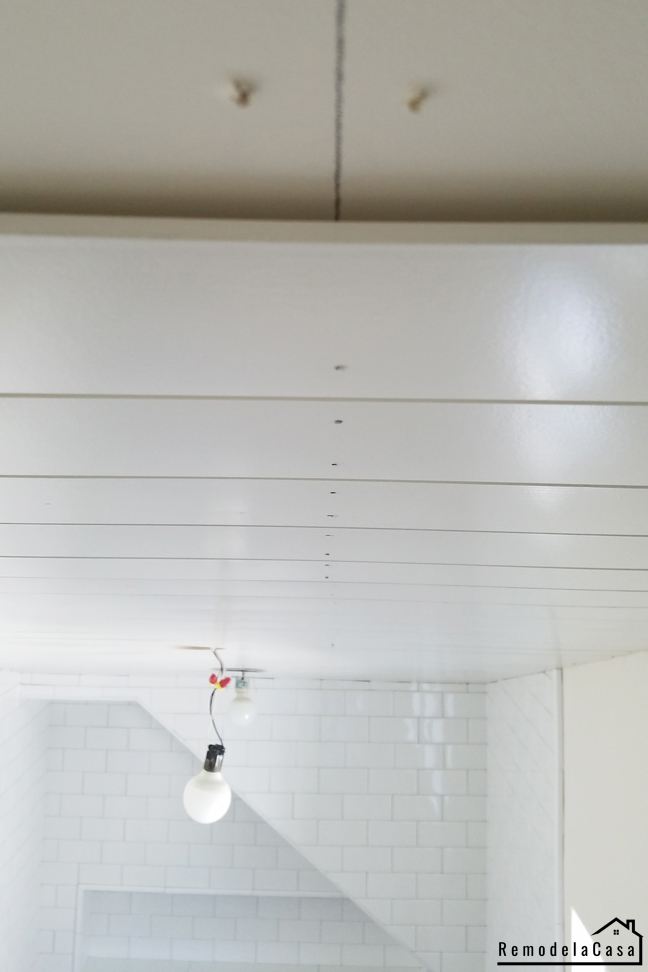 How To Plank A Ceiling Shiplap On The Ceiling