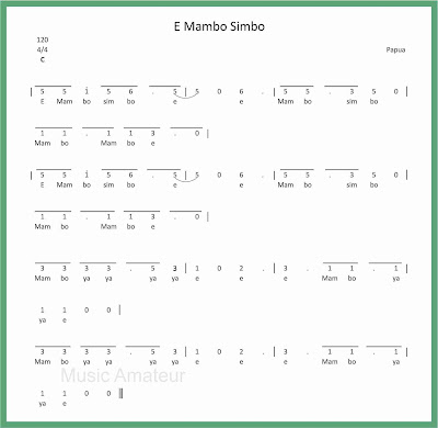 Not Angka E Mambo Simbo Seputar Musik