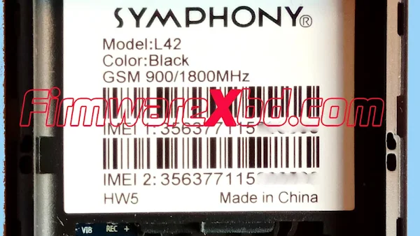 Symphony L42 HW5 Flash File Download 6531E Official Firmware