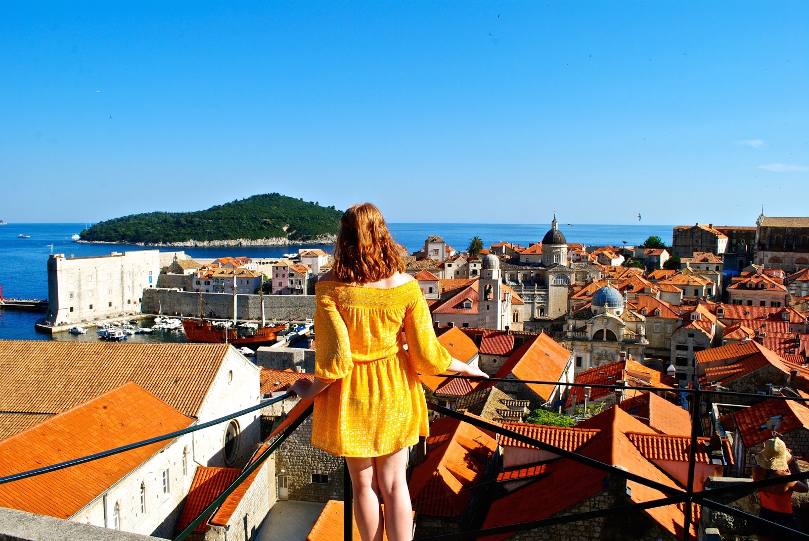 Views walking the old town walls in Dubrovnik Croatia