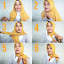 Tutorial Hijab Segi Empat Bentuk Pita