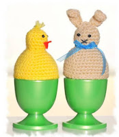 PATRON GRATIS POLLO Y CONEJO DE PASCUA AMIGURUMI 851