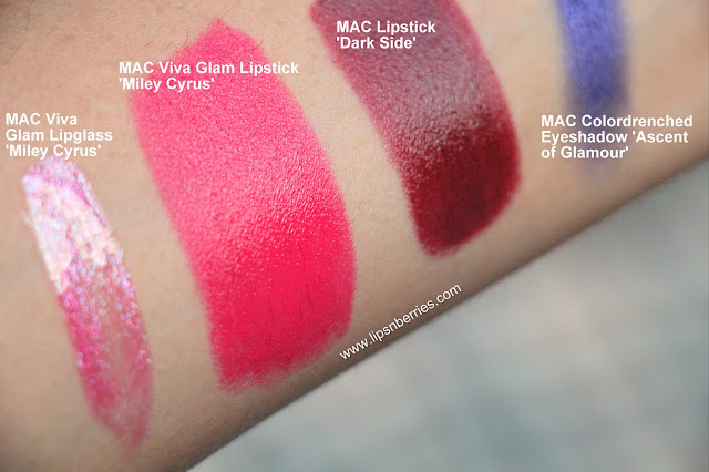 MAC viva glam miley cyrus lipstick swatch