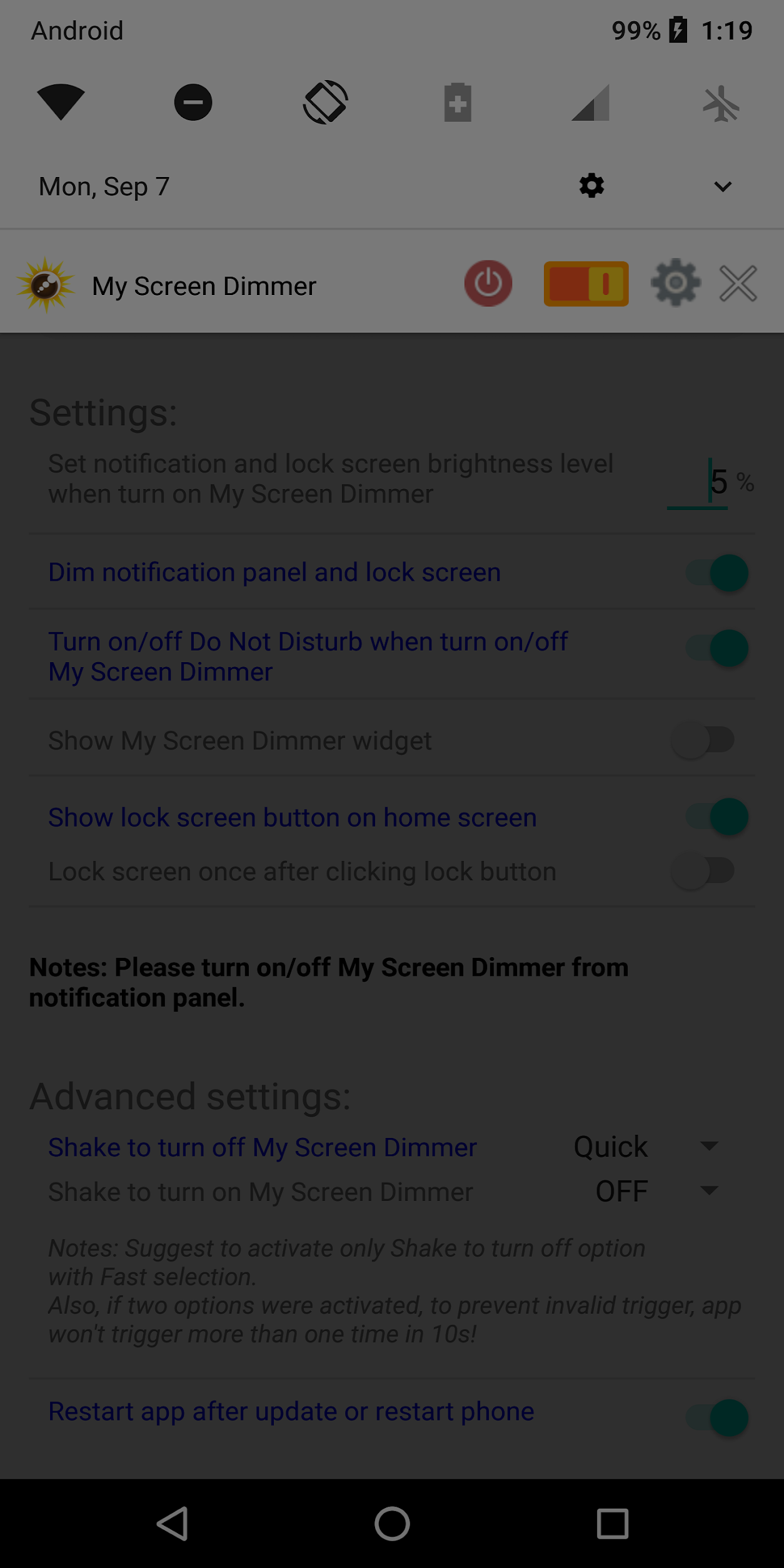 My Screen Dimmer Android Apps