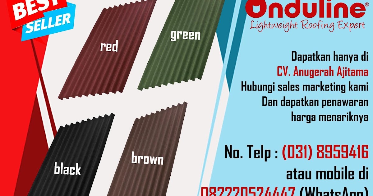 Jual Atap Bitumen Onduline Harga Terbaru 2019 CV