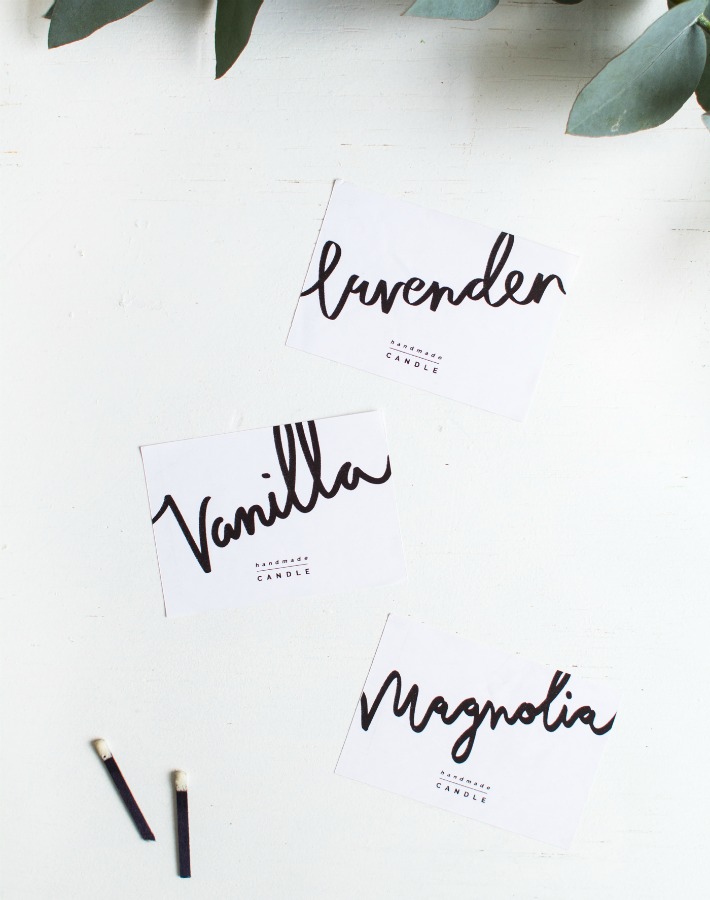 DIY velas aromáticas e imprimibles gratis