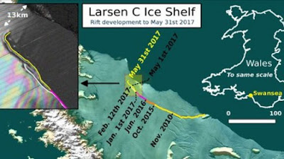 Prossimo distacco ghiacciaio Larsen: nascerà super iceberg
