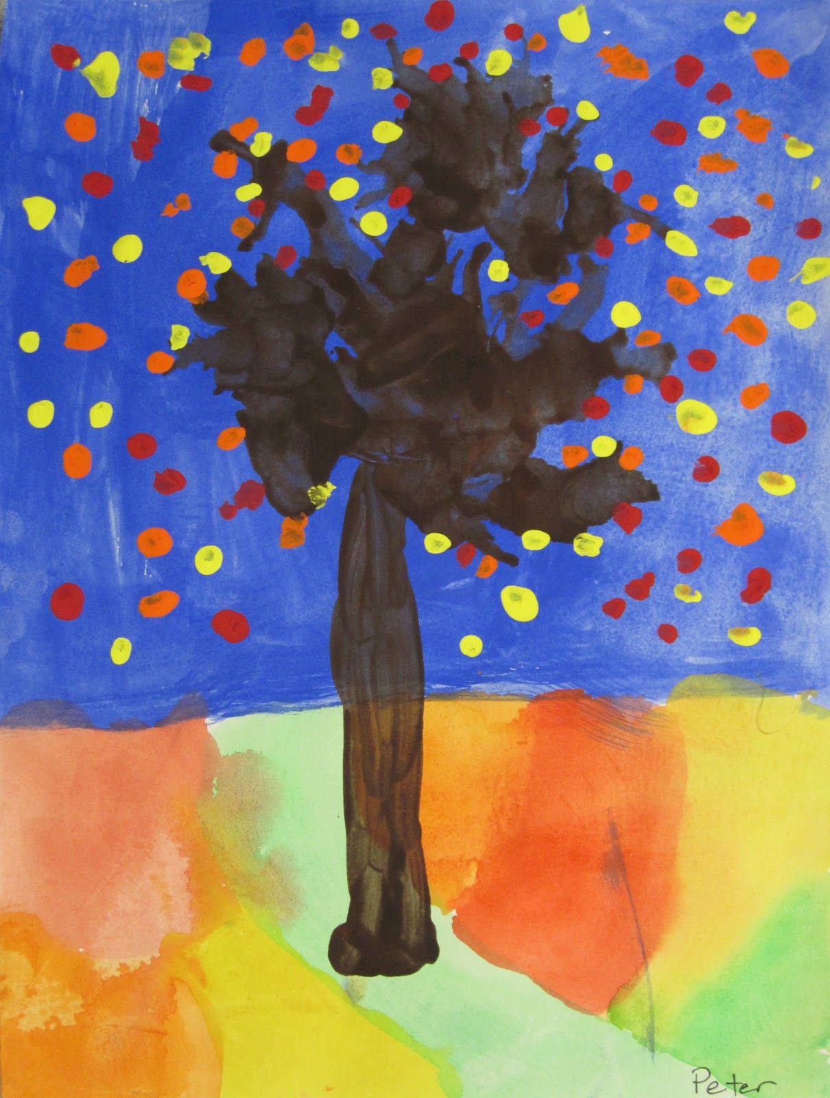 It's a Creative Journey: 1st Grade Fall Trees