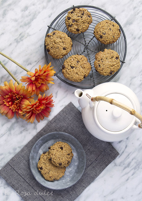 Galletas de avena, nueces y chocolate #singluten #sinlacteos #saludables