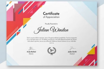 Template piagam penghargaan format word