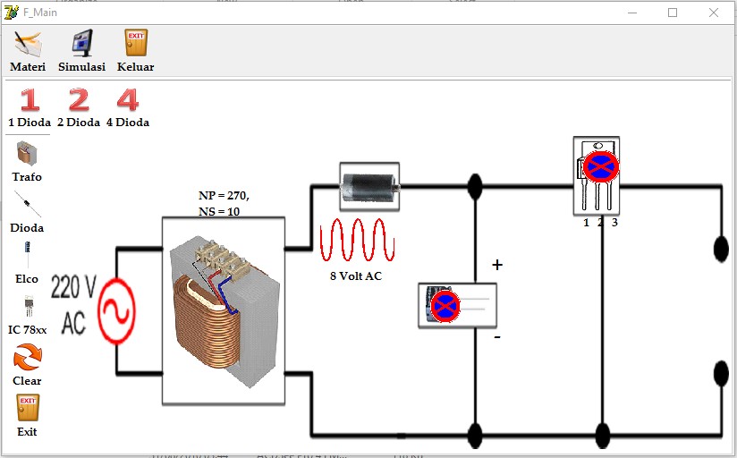 Simulasi Kesalahan Pemasangan Komponen Pada Rangkaian Power Supply Atau