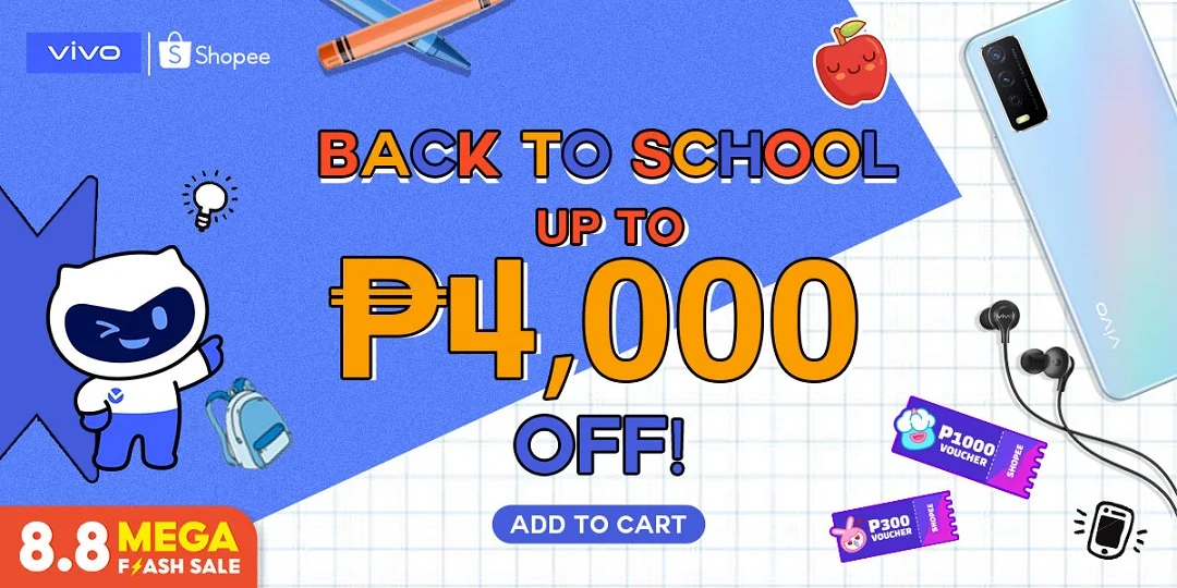 vivo smartphones to have Back-To-School discounts on Shopee 8.8 Sale