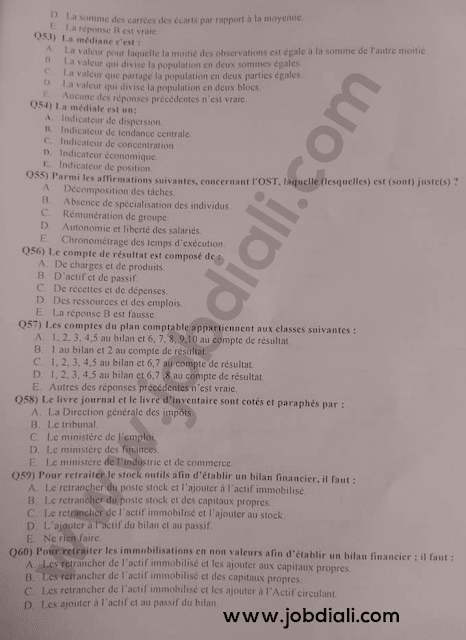 Exemple Concours Administrateur 3ème grade - CHU Mohammed VI Marrakech