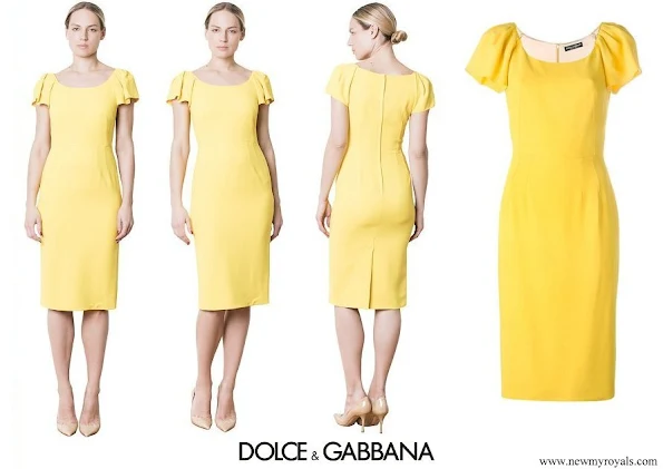 Kate Middleton wore Dolce and Gabbana Cady Pencil Midi Dress