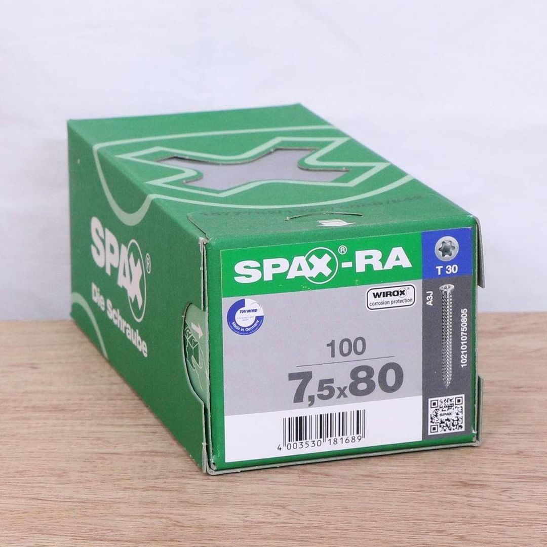 Spax-RA 7,5 x 80 mm, T30