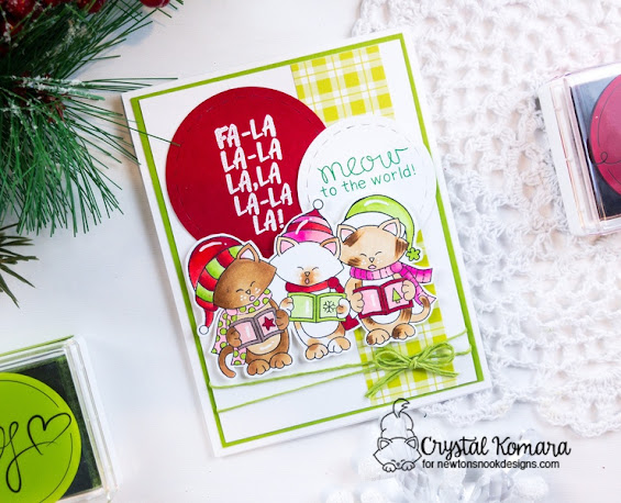 Meow to the World by Crystal features Caroling Newton and Sentiments of the Season by Newton's Nook Designs; #newtonsnook, #cardmaking, #christmas