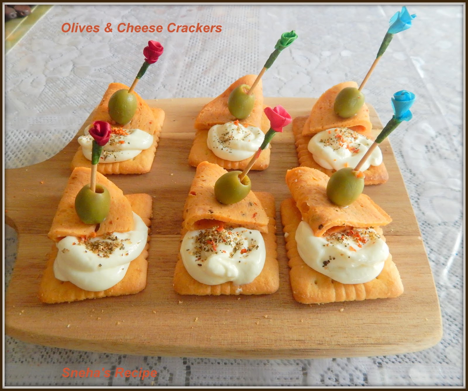 Olives & Cheese CrackersImprove Sneha's Recipe