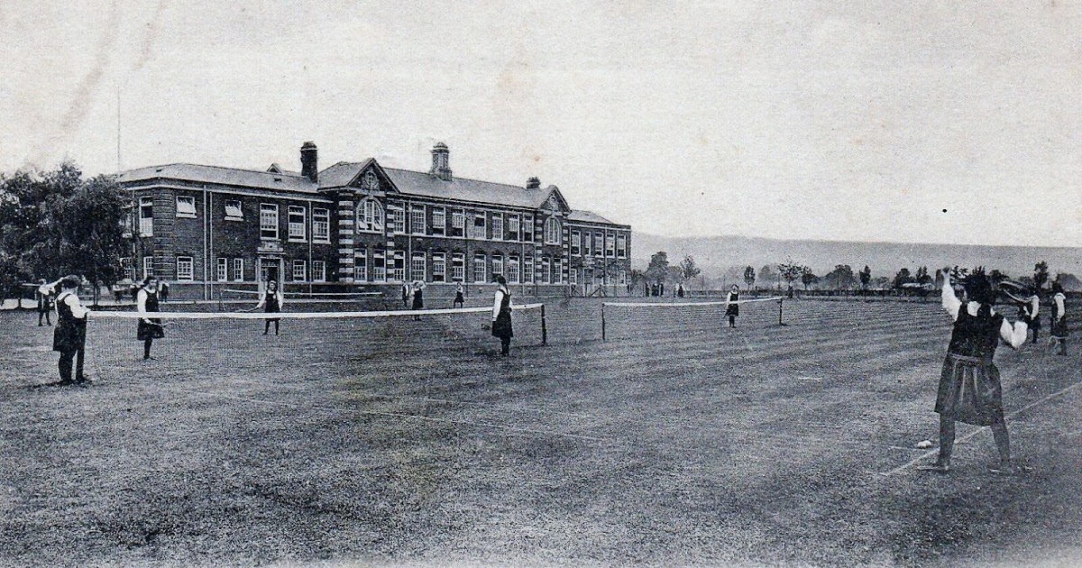 Tiverton History Postcard of Tiverton Girls' School Playing Field c.1912