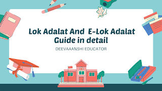  Lok Adalat And  E-Lok Adalat Guide in detail