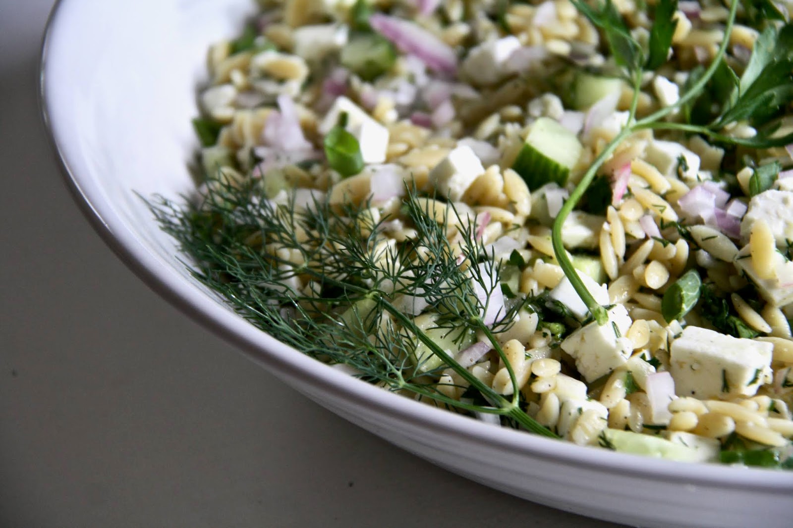 salted sugared spiced™ Herb and Feta Orzo Salad
