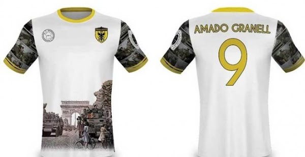 Un equipo de fútbol de Orihuela lanza una camiseta que homenajea a los republicanos de 'La Nueve' que liberaron París