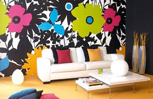 small living room flower wall decor