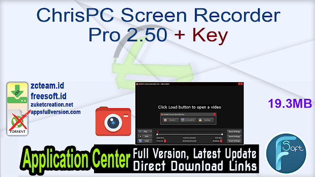 ChrisPC Screen Recorder Pro 2.50 + Key_ ZcTeam.id
