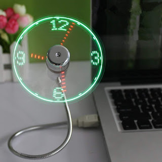usb led clock fan home gadget best