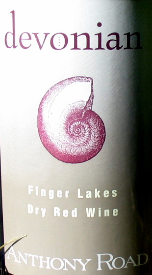 Label of Anthony Road Wine Company's Devonian Red