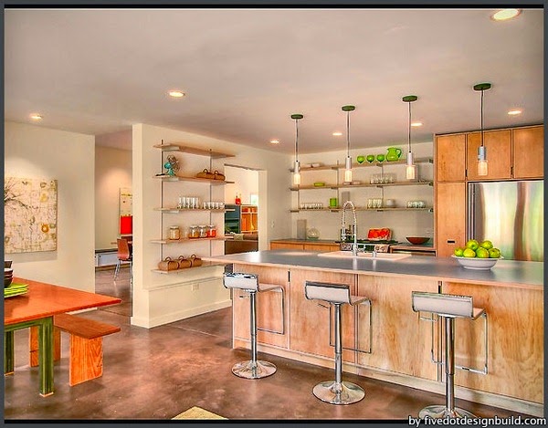 How to place the shelves in the kitchen