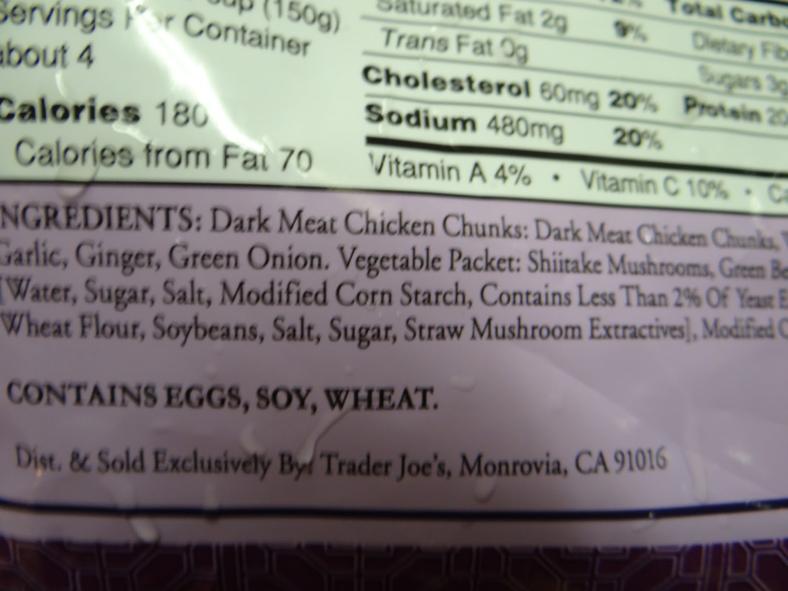 Trader Joe's 365 Shiitake Mushroom Chicken