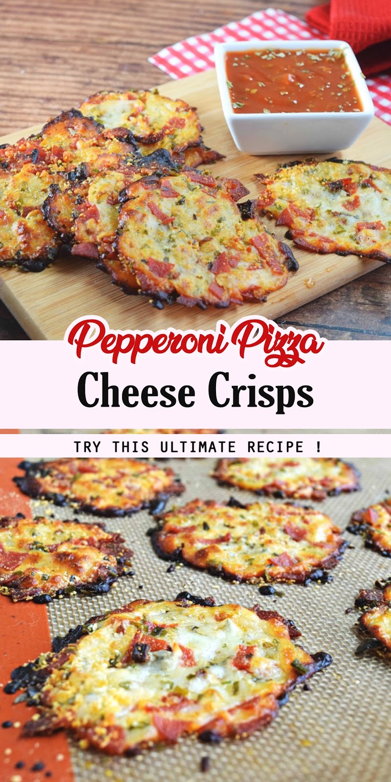 Pepperoni Pizza Cheese Crisps 3 SECONDS