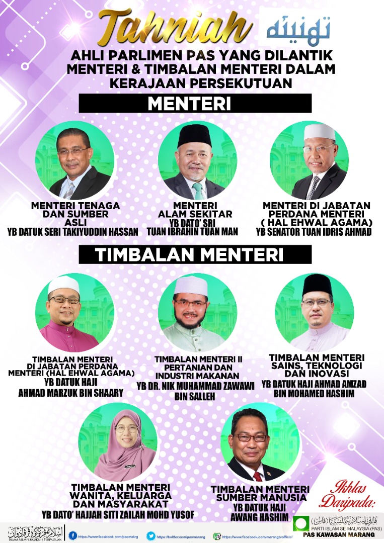 Senarai nama kabinet baru