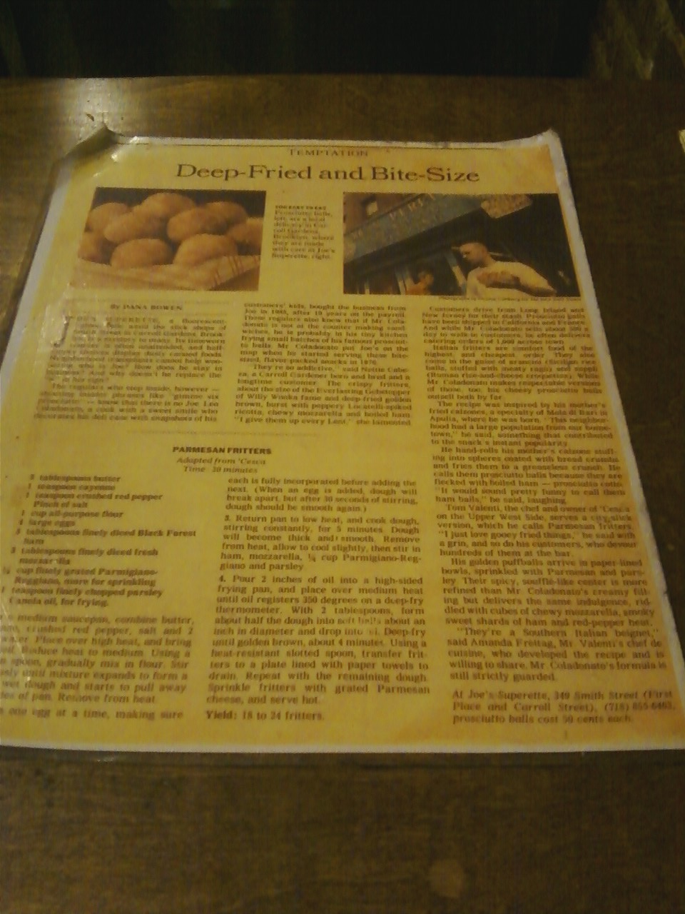 Lost City Joe's Superette's Prosciutto Balls Found