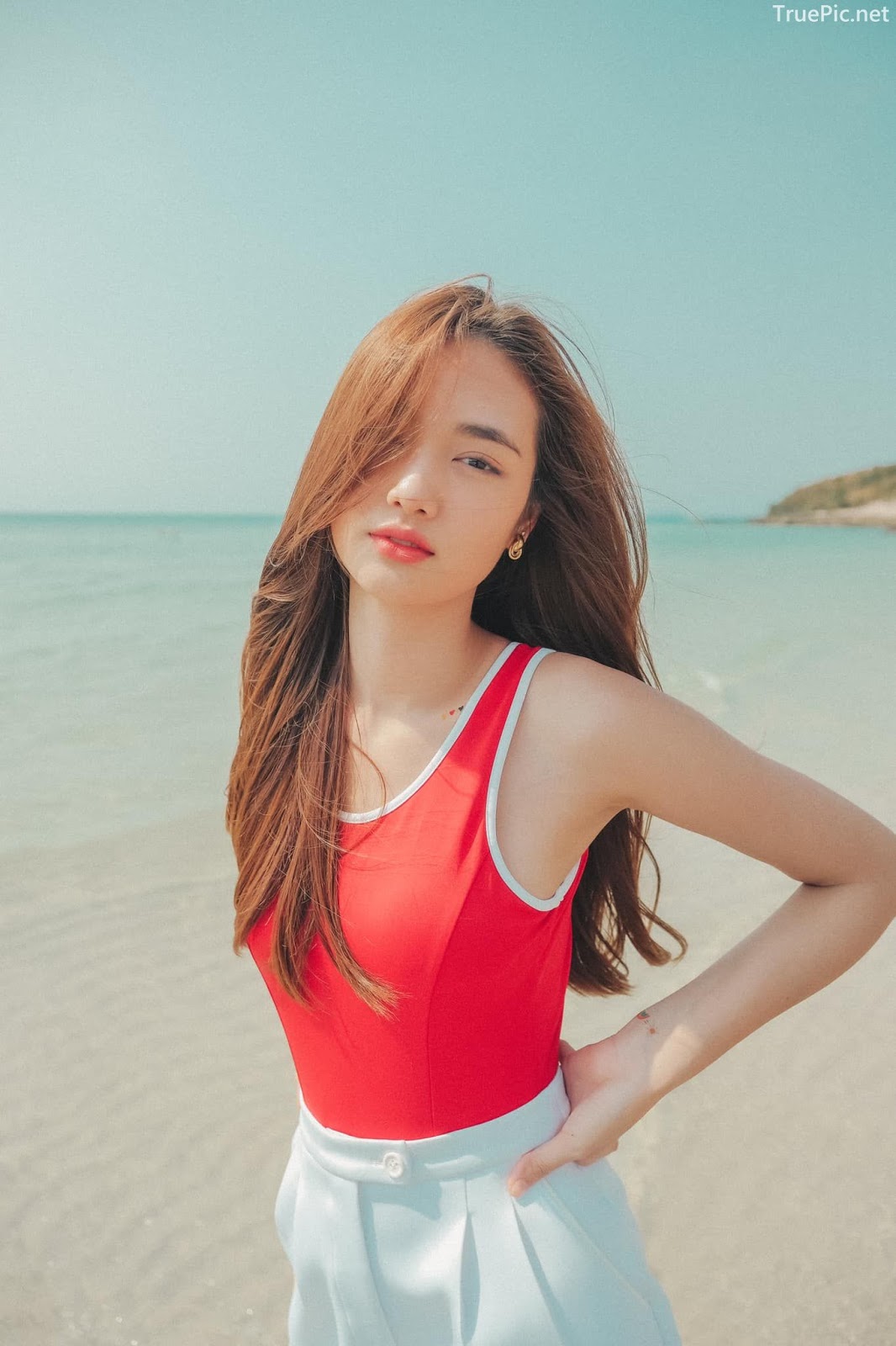 Miss Teen Thailand - Kanyarat Ruangrung - The Red Monokini On The Beach - TruePic.net - Picture 16