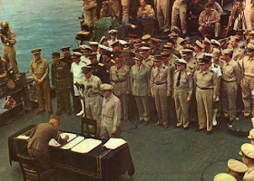Japanese surrender delegation on board USS Missouri worldwartwo.filminspector.com