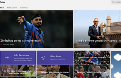 aplicación de deportes  Imagen cortesía: Microsoft Store.