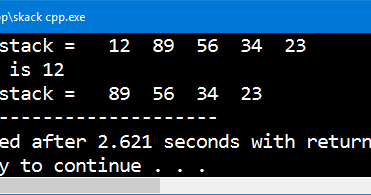 Program in C and C++ for stack using array image.