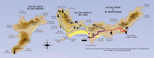 Mapa Islas Cíes
