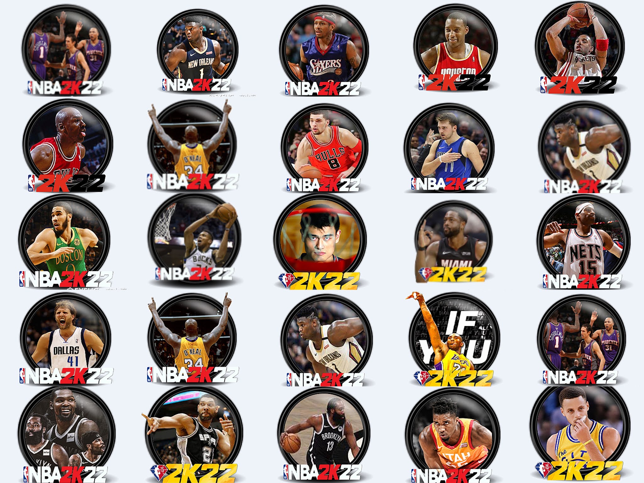 NBA 2K22 NBA Superstars Desktop Icons Pack V4 by Wenshanliu