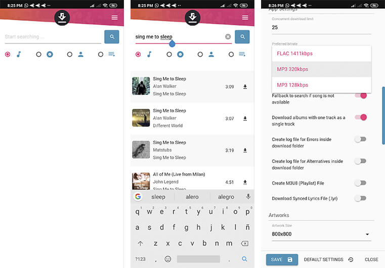 capturas deezloader android