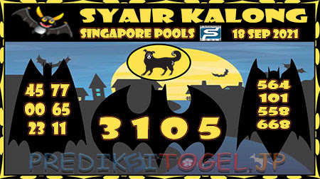 Syair Kalong Togel Singapura Sabtu 18-09-2021